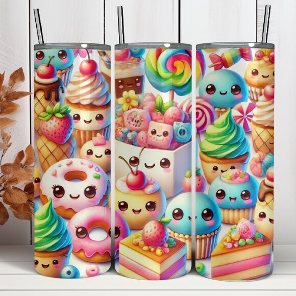 Sweet Treats Drinkware Tumbler, Kids Cup with Lid, Travel Mug - Picture 1 of 4